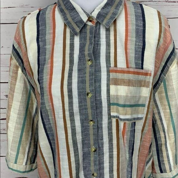 Unique Spectrum Striped‎ Button Down Size XL Shirt - Picture 6 of 9